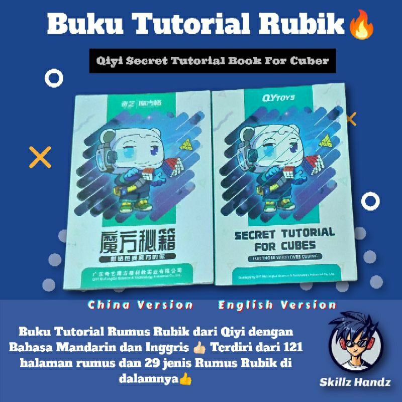 Qiyi Secret Tutorial Book (Buku Tutorial Rumus Cube)
# Bahasa Inggris, China