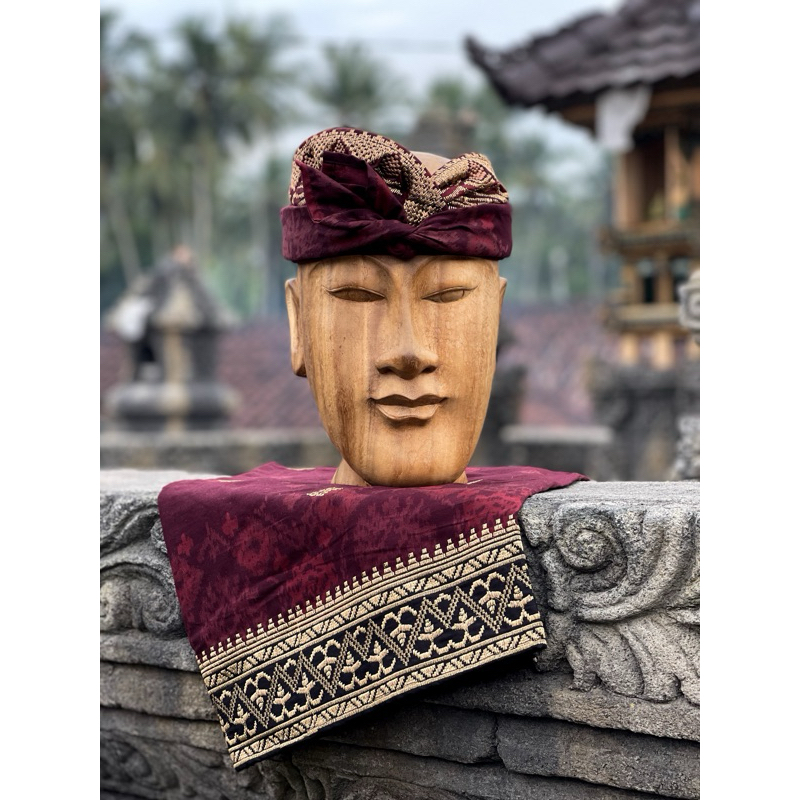 Saput dan udeng katun, Saput dan udeng semi songket| saput bali | kain endek | katun bordir | songke