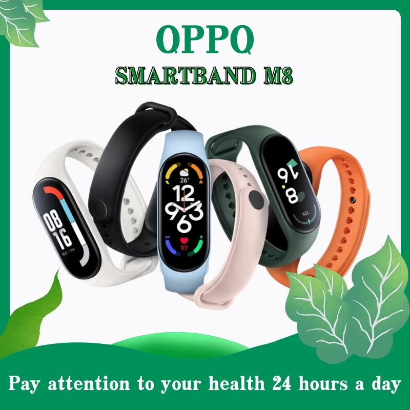OPPO Smartband M8 ✅100% Original 1.62inches IP68Waterproof Touch Screen Heartbeat Monitor - Blood Pr