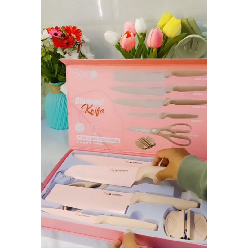 Steincookware Stein Knife Set Pisau Set Diamond