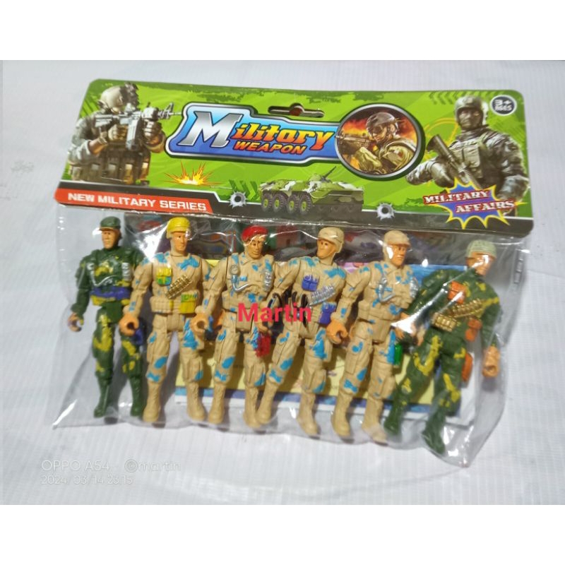 Mainan Figure Tentara Militer isi 5 pcs