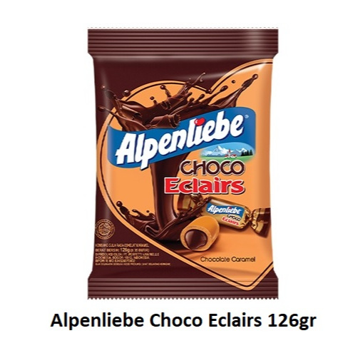 

Alpenliebe Choco Eclairs Pack 126g - Permen Karamel Coklat Susu