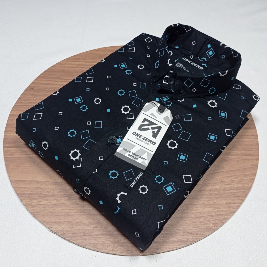 Kemeja Pria Motif Pria Cowok Lengan Pendek Bunga Formal Casual Murah Slimfit All Size M L XL Bagus