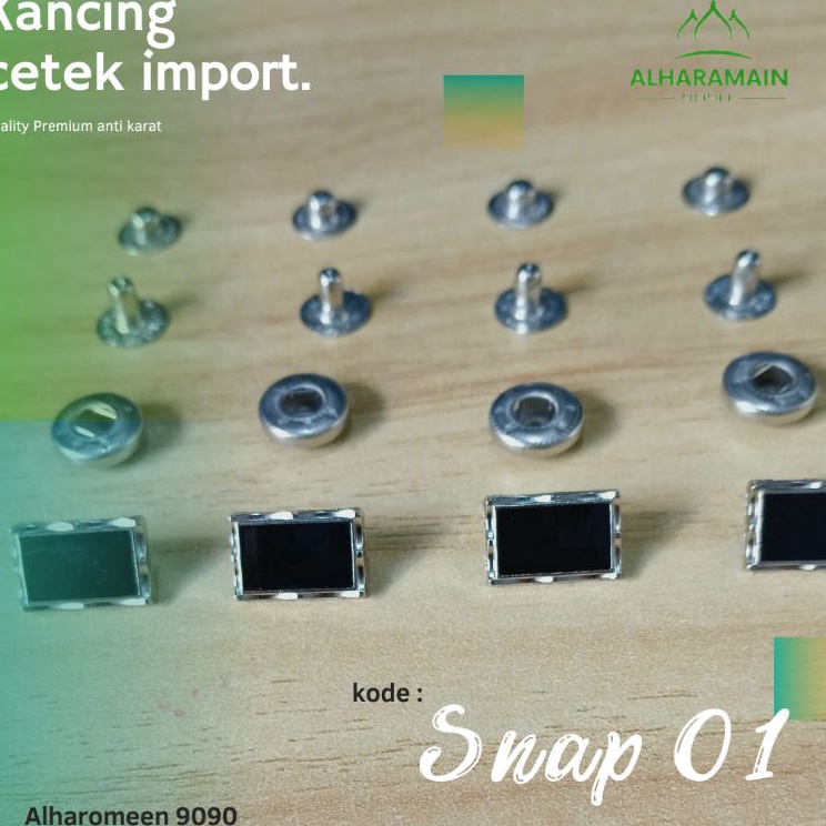 Diminati khusus 2 setKancing Jepret Alharamain IMPORT Kancing Baju Elegant KokoJubahKemeja Dll Kanci