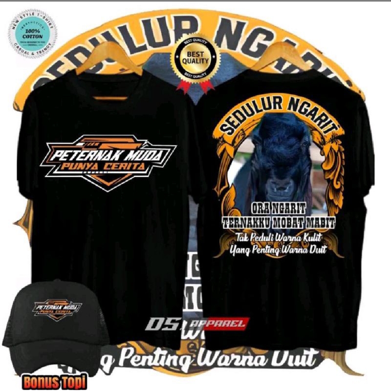 KAOS SEDULUR NGARIT BONUS TOPI // TUKANG NGARIT