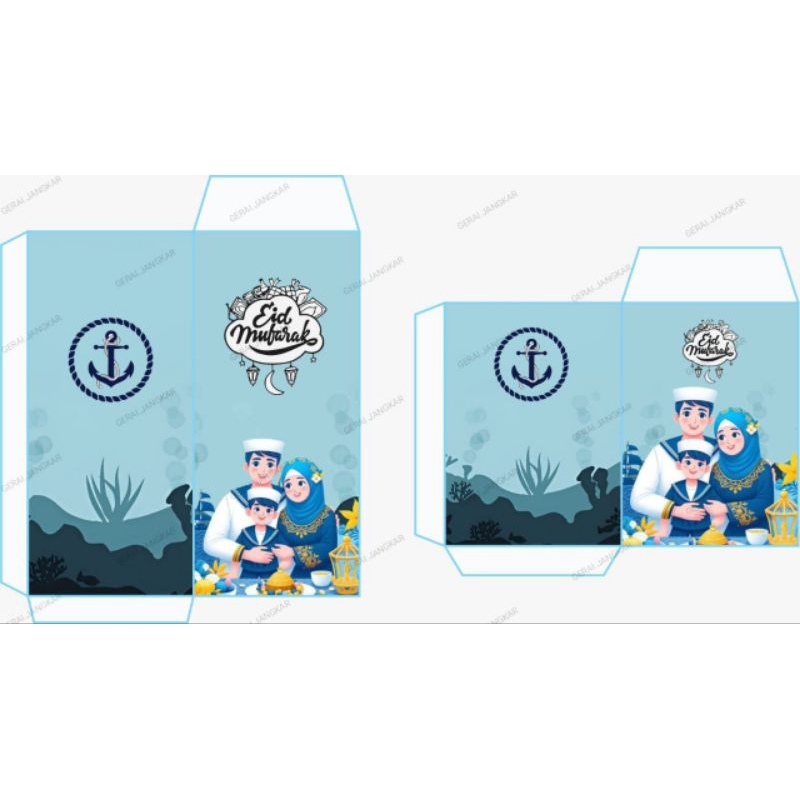 

AMPLOP JANGKAR, AMPLOP LEBARAN MOTIF JANGKAR PELAUT, AMPLOP PELAUT