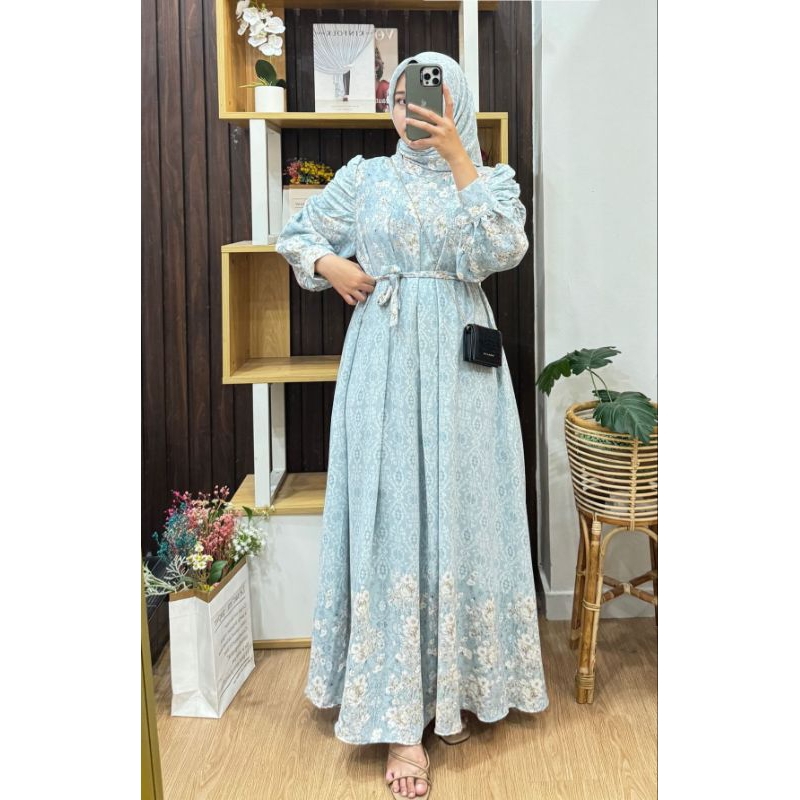 ZAYANA DRESS / GAMIS SET HIJAB SKY BLUE