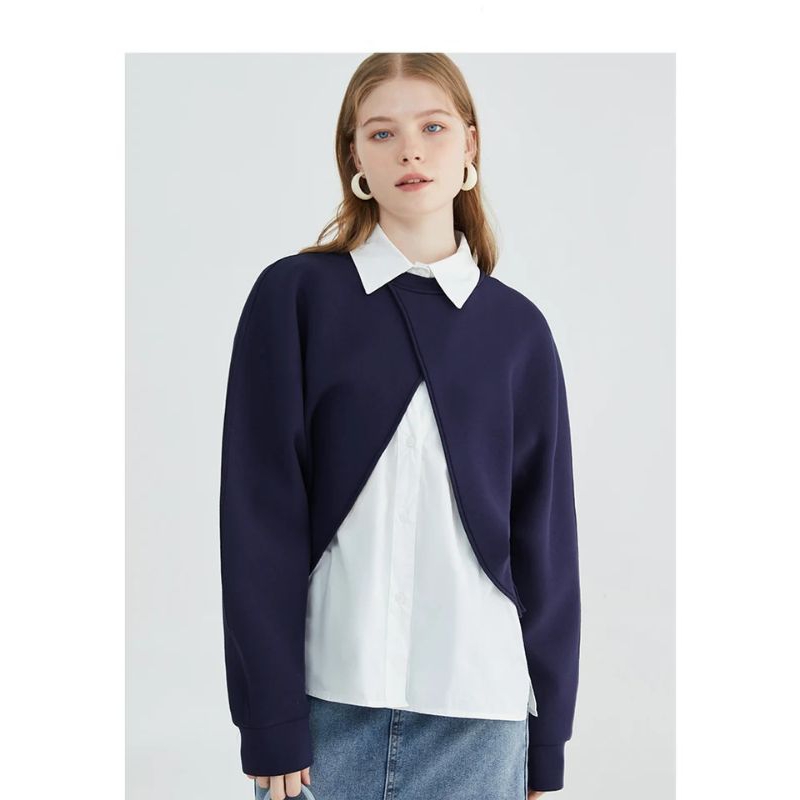 kemeja dewasa Perempuan Dira free vest 2in1 Korea style bisa couple sama anak ya kj-03