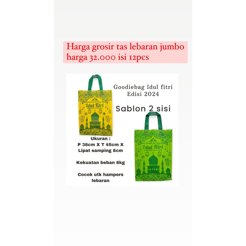 

tas lebaran jumbo besar 38x45x8