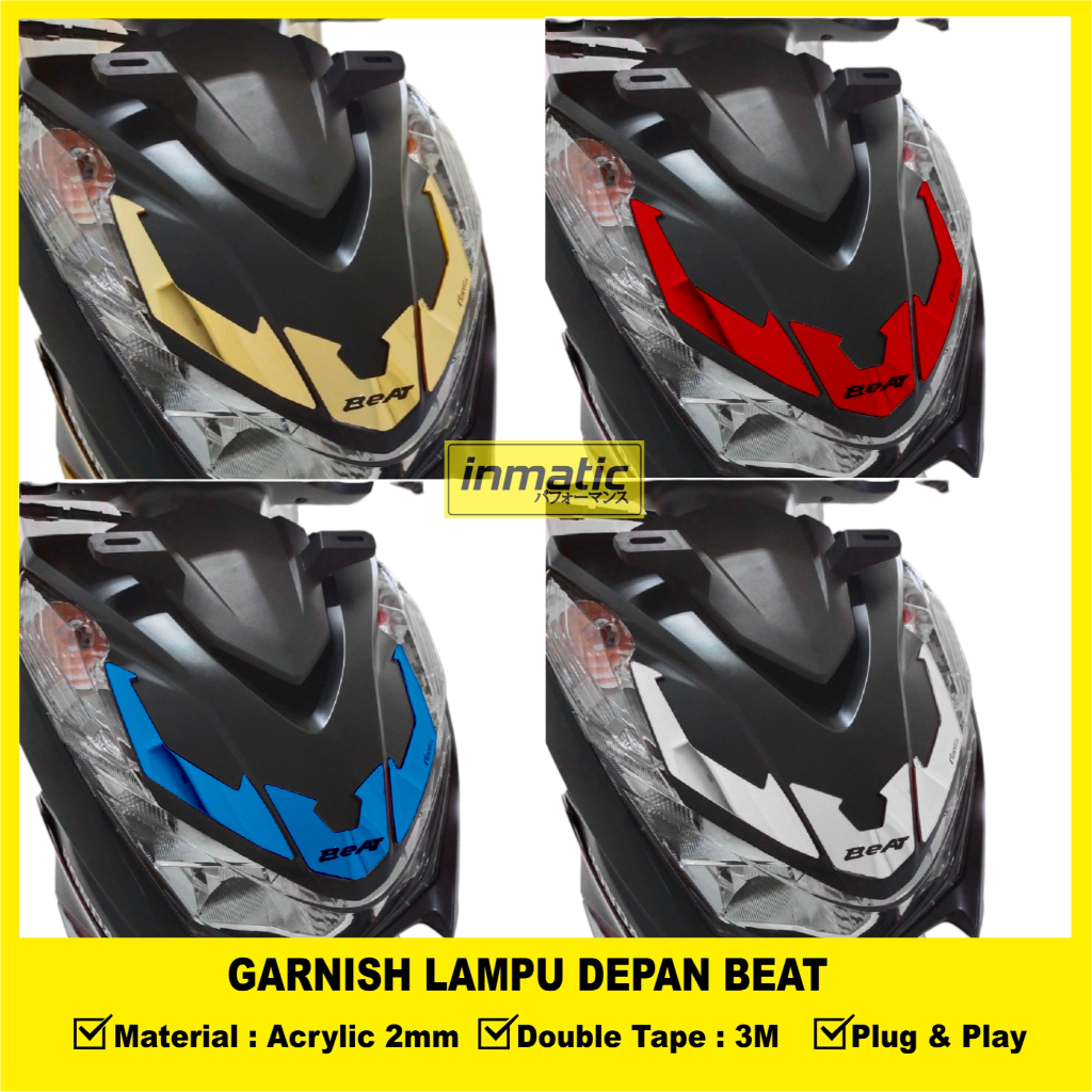 RAYA GARNISH LAMPU DEPAN BEAT NEW BEAT DELUXE GARNISH LAMPU HEAD LAMP GARNISH LAMPU HEAD LIGHT BEAT