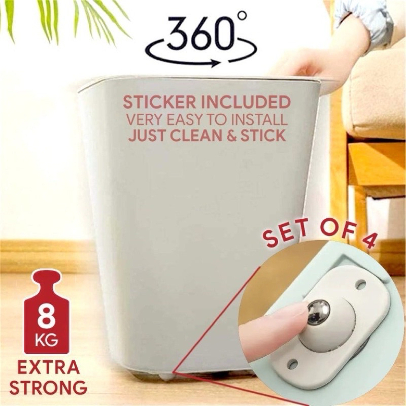 [ACQ] Roda Tempel Mini Serbaguna Roda Troli 360* Roda Meja