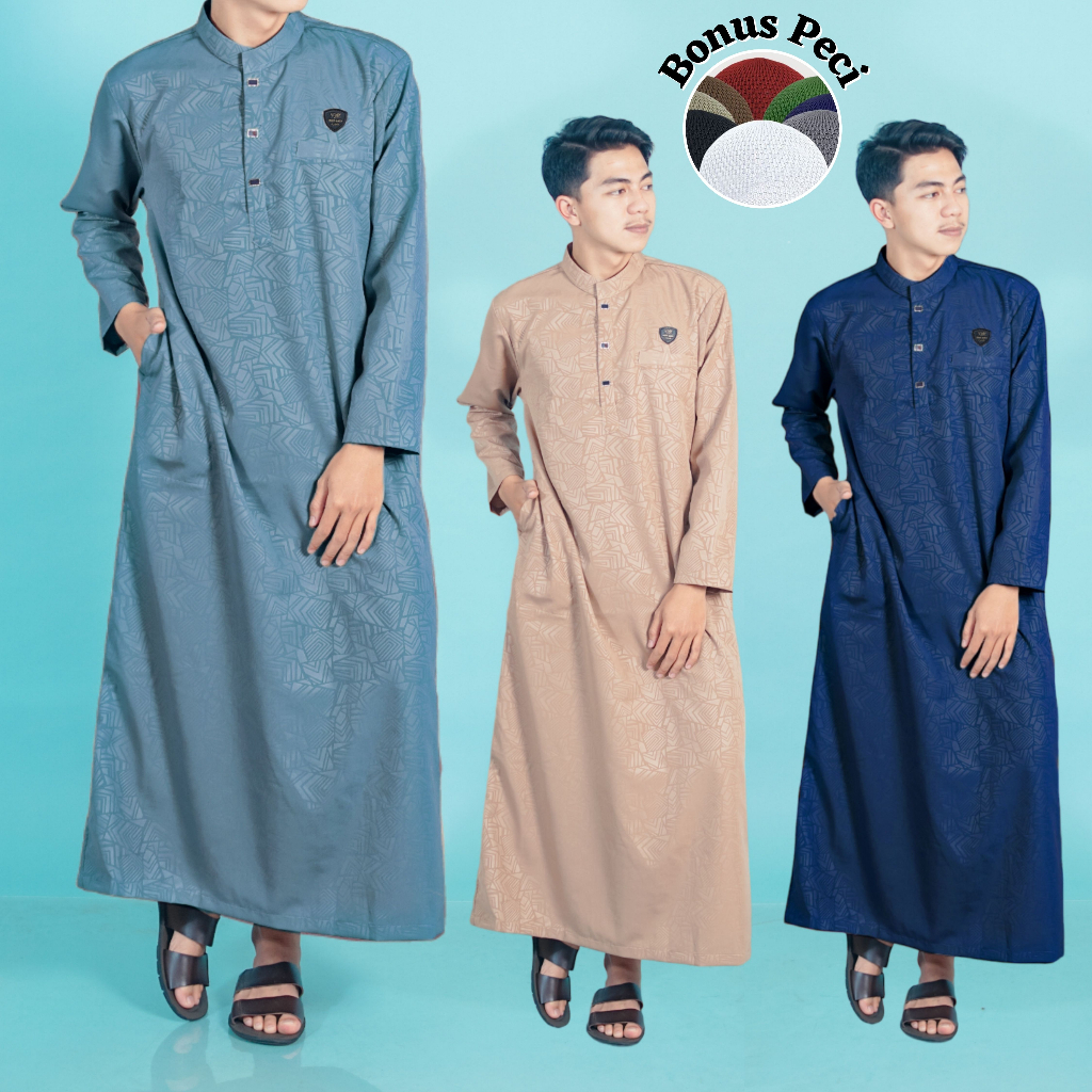 EMBOS JUBAH GAMIS PRIA PREMIUM SULTAN/JUBAH GAMIS ARAB EMBOS LENGAN PANJANG/ JUBAH GAMIS EMBOS TERBA