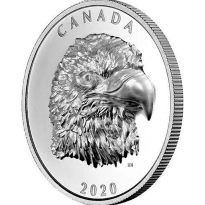 Perak Silver Coin Extra High Relief Bald Eagle 2020 1 oz