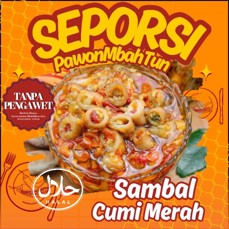 

[SEPORSI] SAMBAL CUMI MERAH kemasan 100 gram (Pouch)