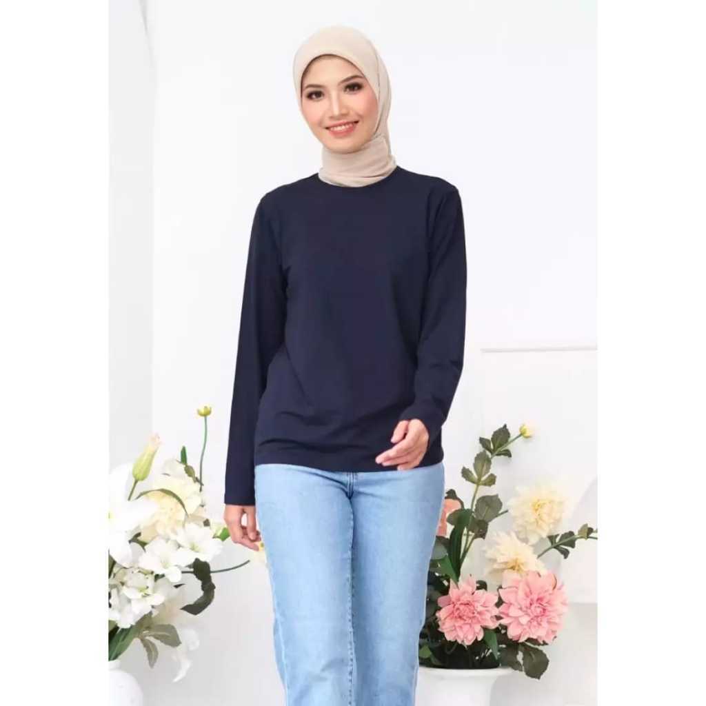 Zoya Inner Lengan Panjang Manset Baju Wanita Effemy Roundneck - Rayon Knit