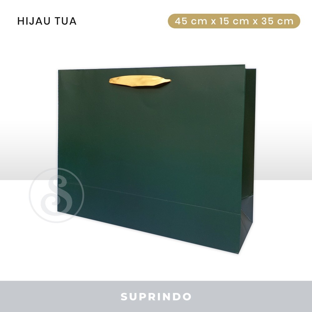 

Paper Bag Premium Jumbo / Kantong kado TEBAL uk. P45 x L15 x T35 cm