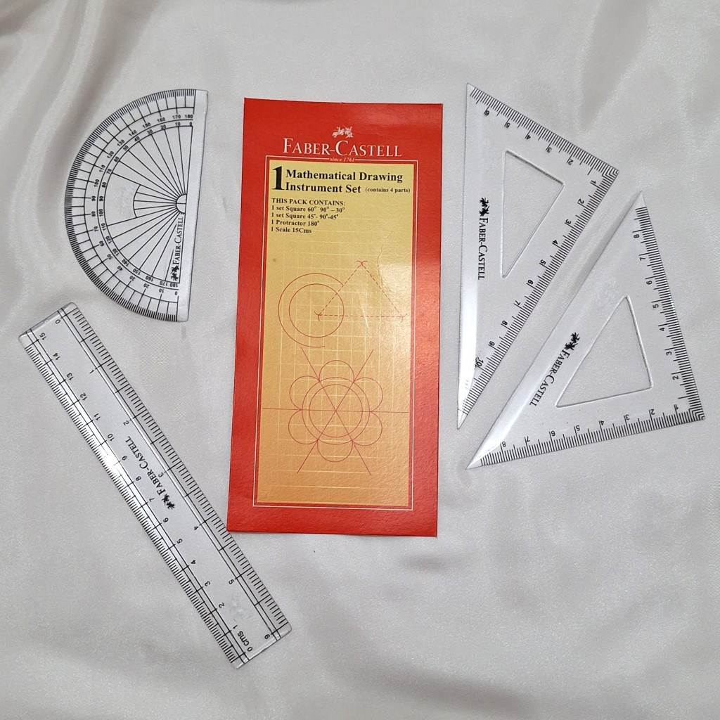 

Penggaris Busur Segitiga Faber-Castell Mathematical Drawing Instrument