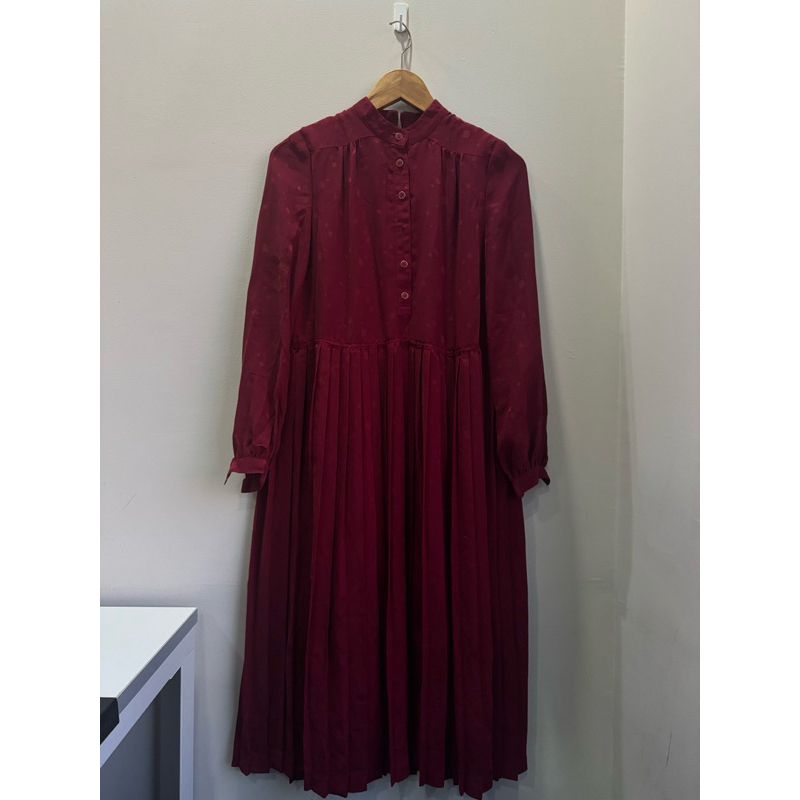 D-25 | Red Pleats Dress