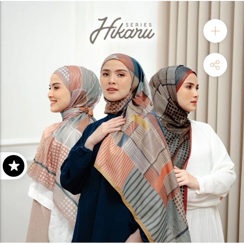 HIJAB DEENAY SEGI EMPAT MOTIF HIKARU SERIES