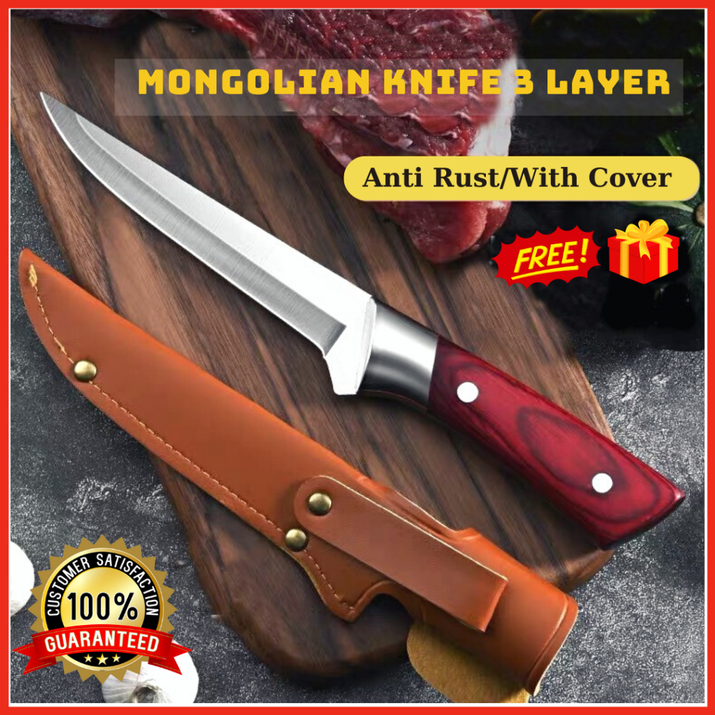 Meat Boning Carving Butcher Knife Stainless Steel Pisau Daging Piso Sembelih Pisau Iris Dapur Stenli