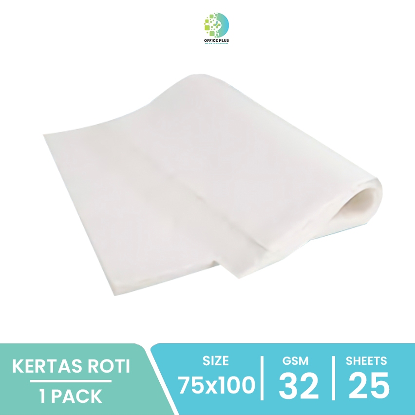 

Kertas Roti / Kertas Pembungkus / Baking Paper Putih 75x100cm 32gsm / 25Lembar