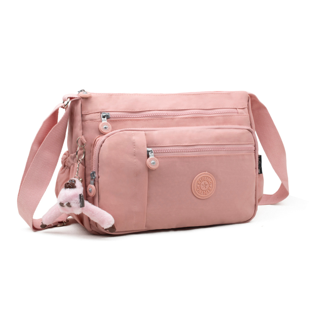 TAS SELEMPANG KIPLING BESAR WANITA / TAS BAHU WANITA / TAS SLINGBAG WANITA / TAS NYLON /