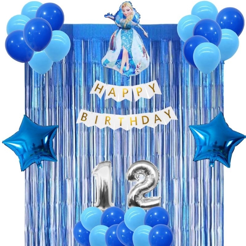 SET DEKORASI ULANG TAHUN ANAK TEMA FROZEN