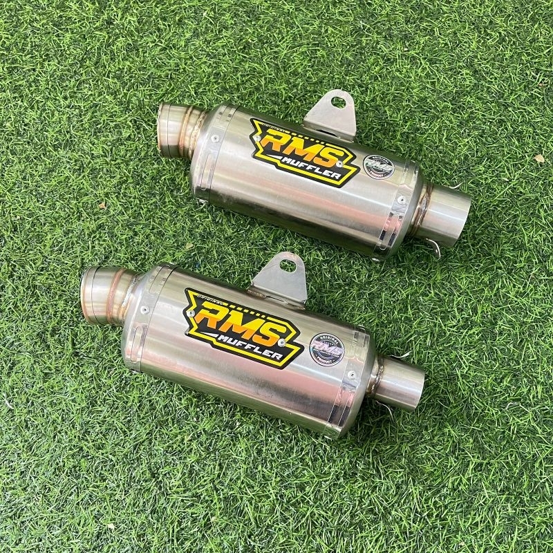 slincer Knalpot RMS Muffler oval inlet 38mm dan 50mm