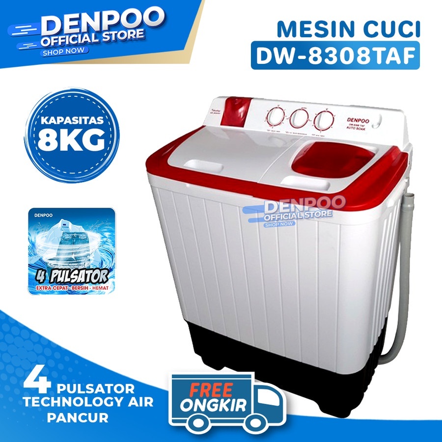 Denpoo Mesin Cuci DW 8308 TAF Twin Tub