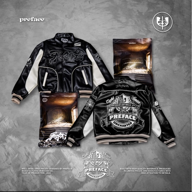 PREFACE - Uncharted Varsity Leather Jacket