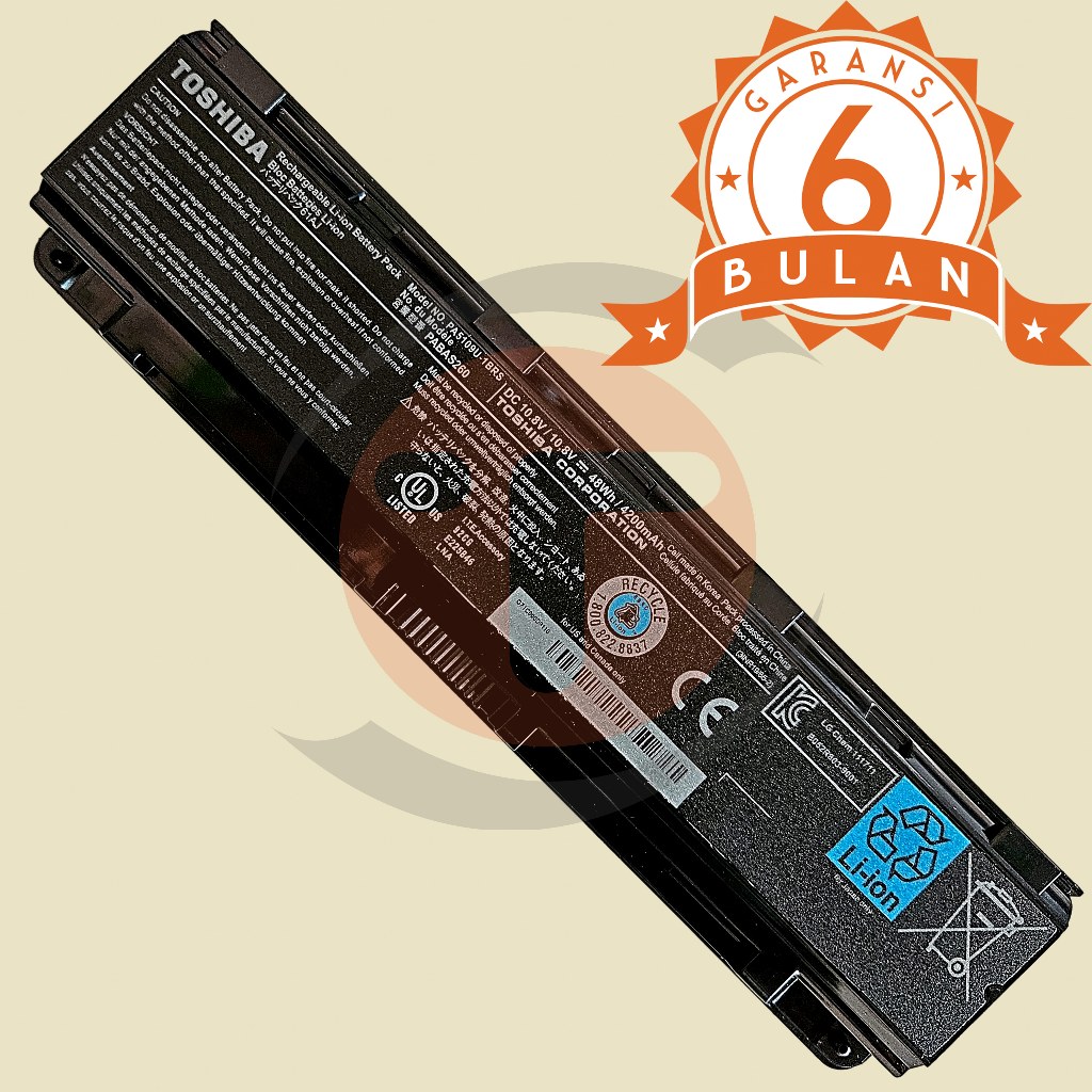 Baterai Untuk Toshiba Satellite PA5109U-1BRS - Black