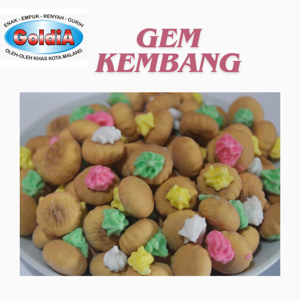 

GEM KEMBANG/ GEMROSE/ GEM BUNGA/ BISKUIT WARNA WARNI 250 GR