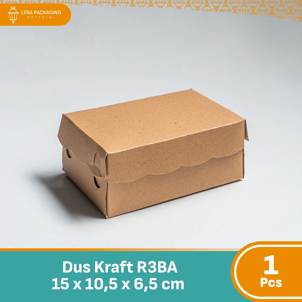 

R3 - Kotak Dus Kraft Coklat/Kotak Dus Kue/Kotak Dus Snack/ Kotak Dus Renda Coklat Non-laminasi