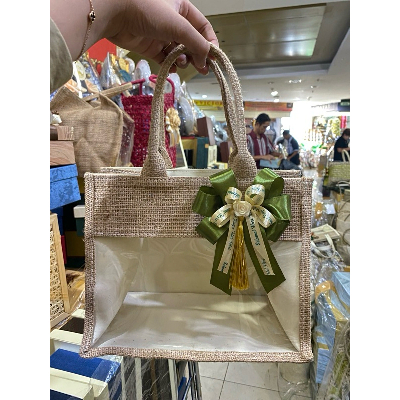 Tas goni/hampers tas goni kue kering/hampers kue kering Lebaran/toples hartop 10x10/hampers 2024/tas