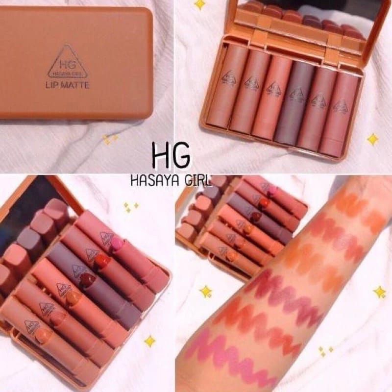 [ PER SET ISI 6 ] HASAYA GIRL LIPSTIK PAPAN NUDE