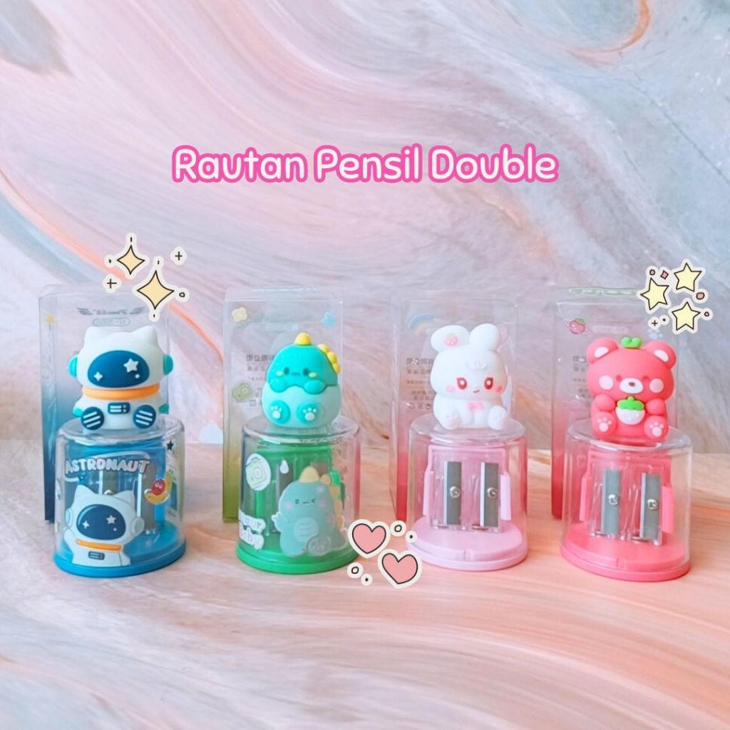 

Rautan Pensil Double Karakter Lucu High Quality Rautan Untuk Semua Jenis Pensil Rautan Manual Lucu