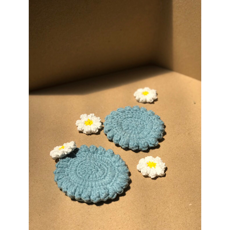 Tatakan gelas rajut/Croche drink coaster/Croche coaster/tatakan gelas/Rajut tatakan