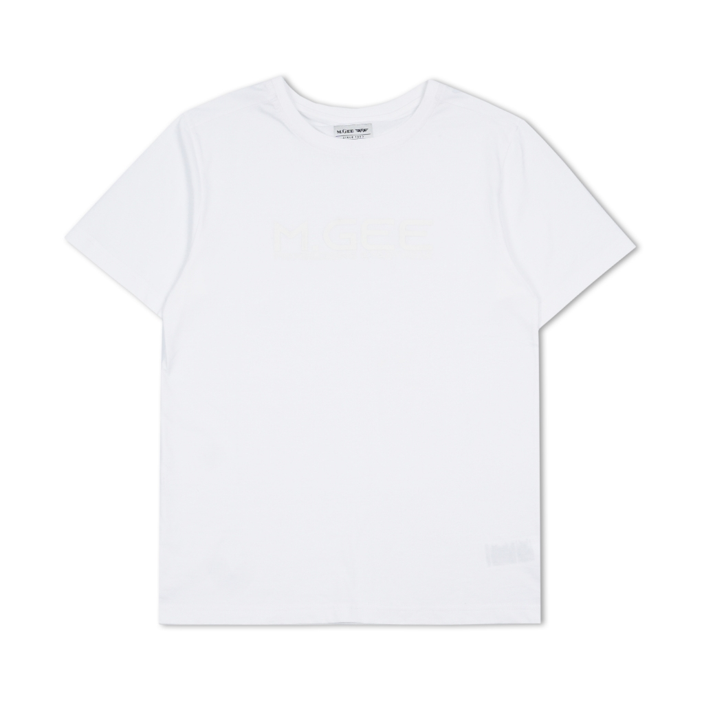 Kaos MGEE Original - Kaos Lengan Pendek Kasual Original MGEE Oliver 107 White