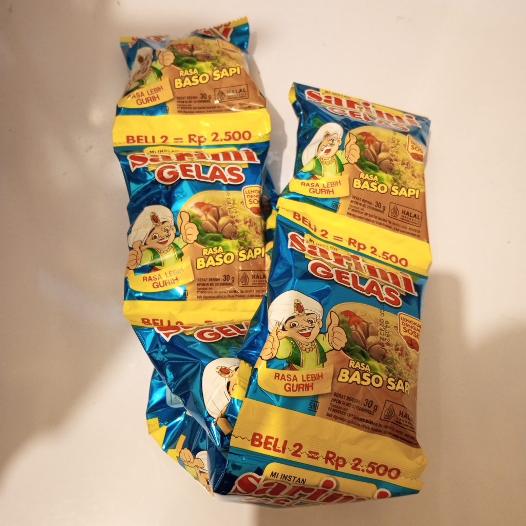 

Baso Sapi (1 Renceng 10pcs) Sarimi Gelas Mi Instan Seduh 30g
