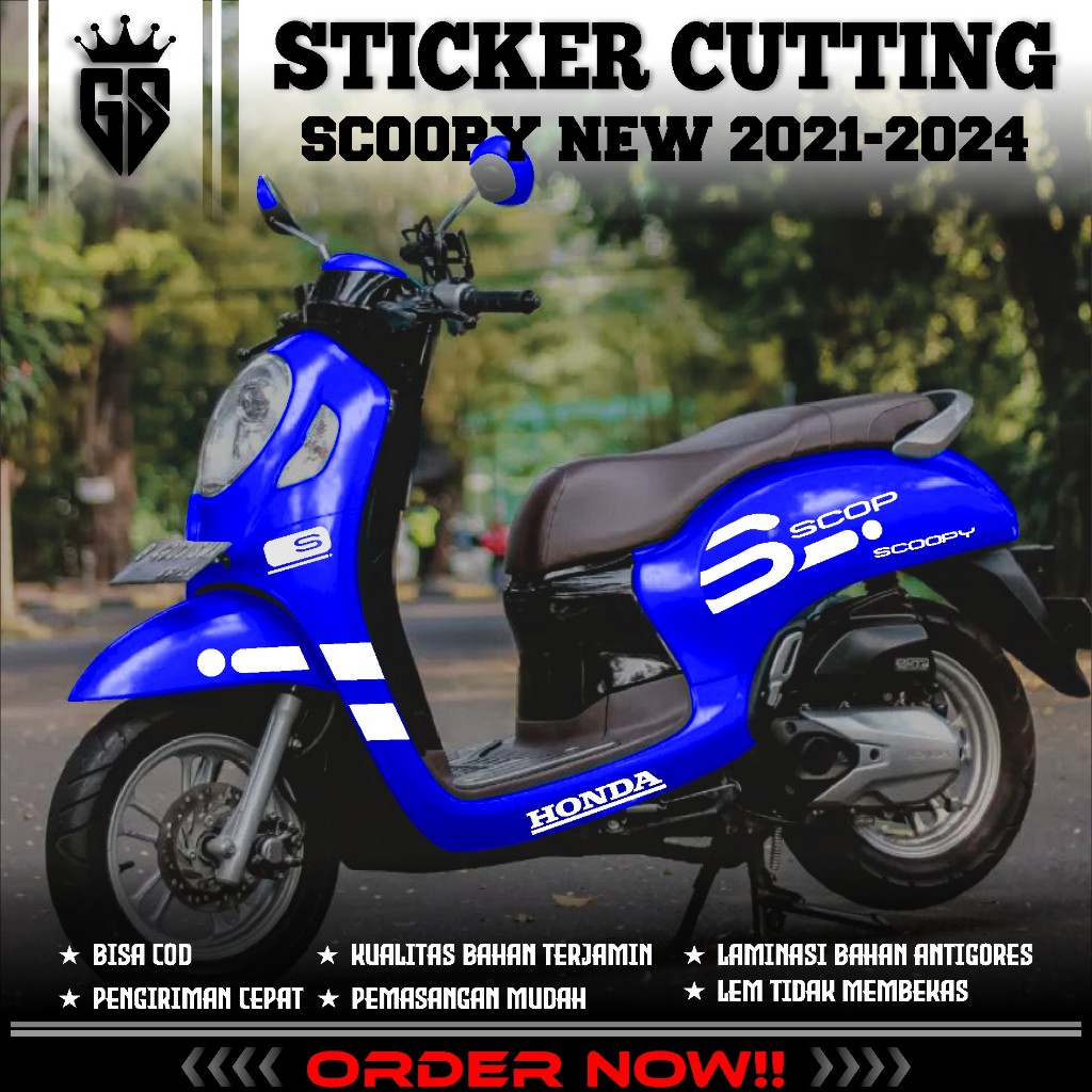 Sticker Striping List Variasi Honda Scoopy New 2021 2022 2023 2024 Aksesoris Sticker Cutting Scoopy 