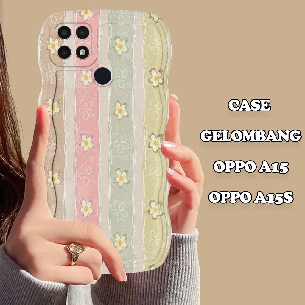 Soft Case GELOMBANG Hp Oppo A15/A15S - Oppo A15/A15S - Case Pro Camera - Fashion Case Motif Estetik 