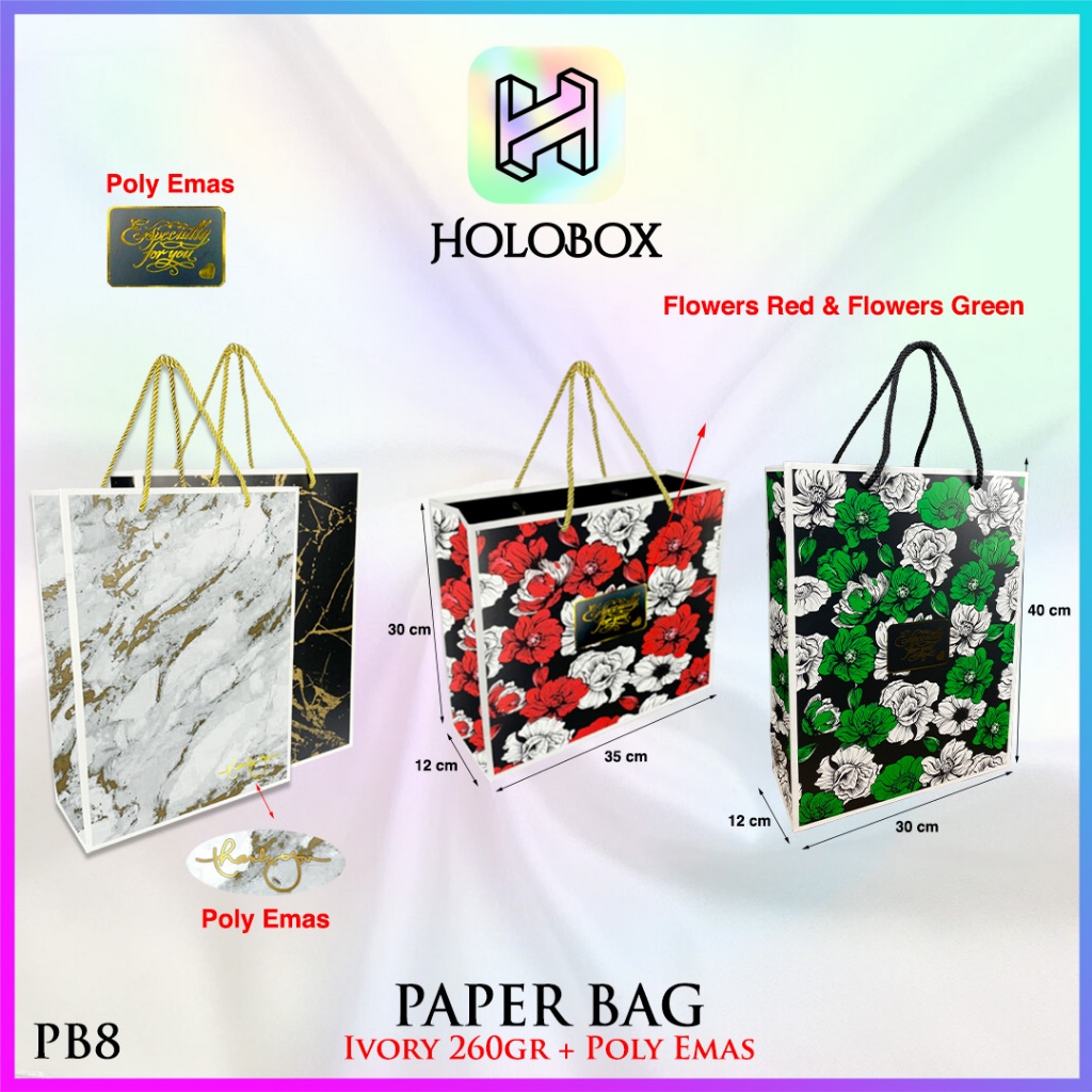 

Paper Bag Rose Marble - Tas Hadiah Kado Ulang Tahun Jumbo - PB8