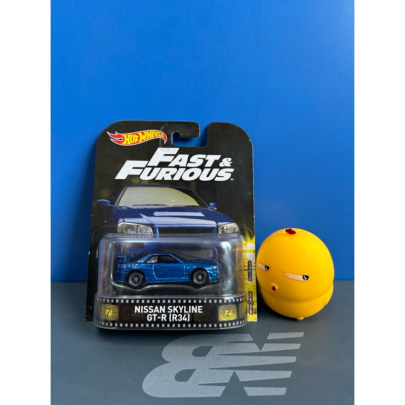 Hotwheels Nissan Skyline GT-R R34 Fast and Furious Retro Premium