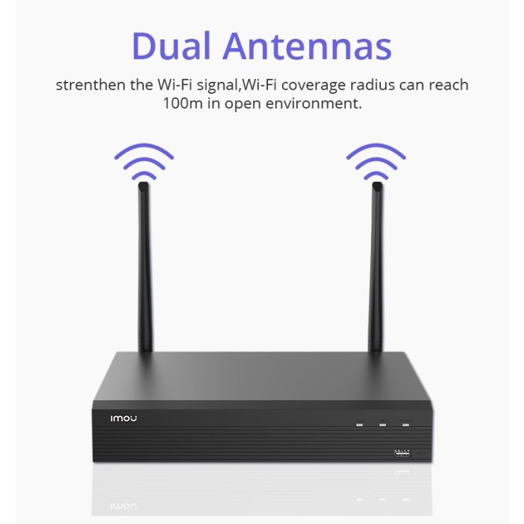 Imou NVR Recorder CCTV Camera Wireless 8 Channel Garansi Resmi