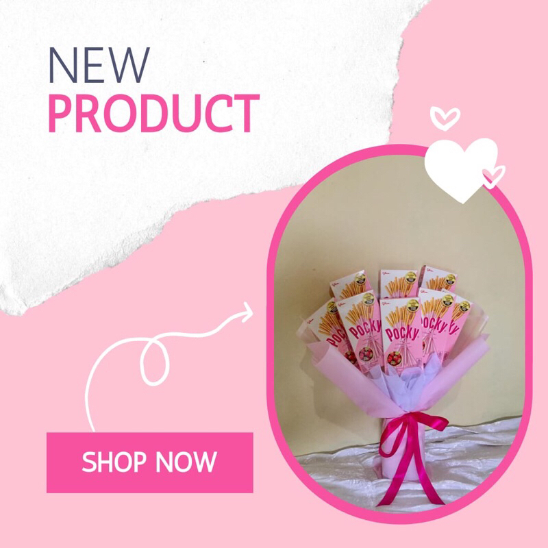 

{READY} Bouqeut bucket Snack Pocky Hadiah Unik ulang tahun