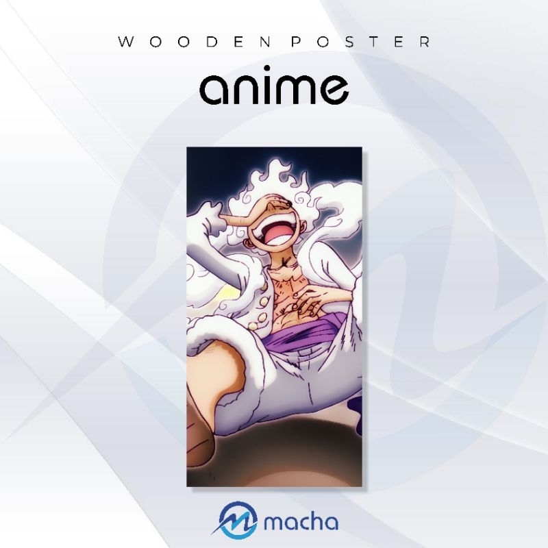 Hiasan Dinding Poster Kayu One Piece Luffy Gear 5 (8)