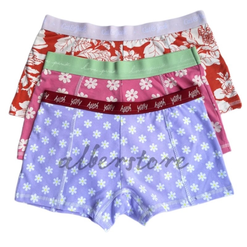 Celana dalam wanita dewasa isi 3 / Cd boxer wanita semi katun