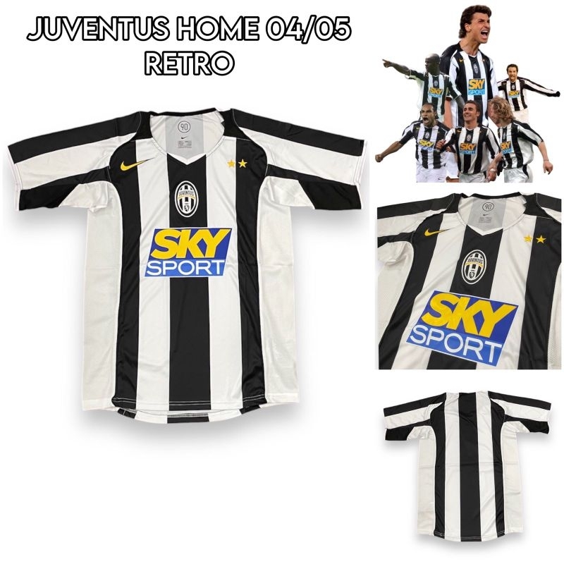 RETRO | Jersey Baju Bola Juventus Home 2004 2005 Grade Ori