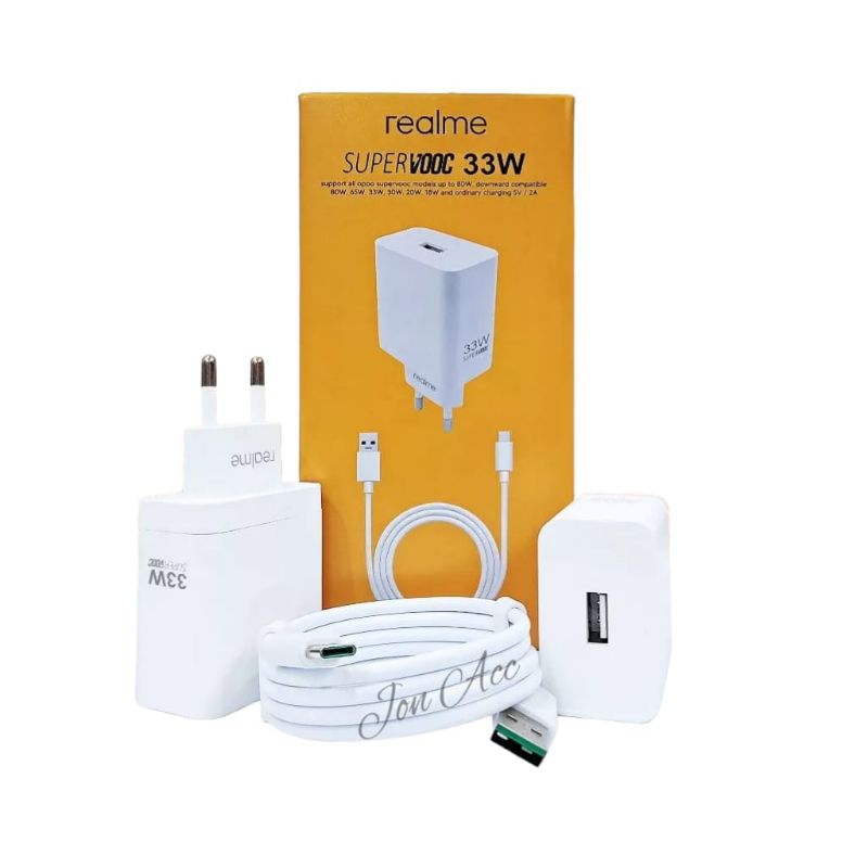 Charger Realme 33W fast charging casan HP Type C.original