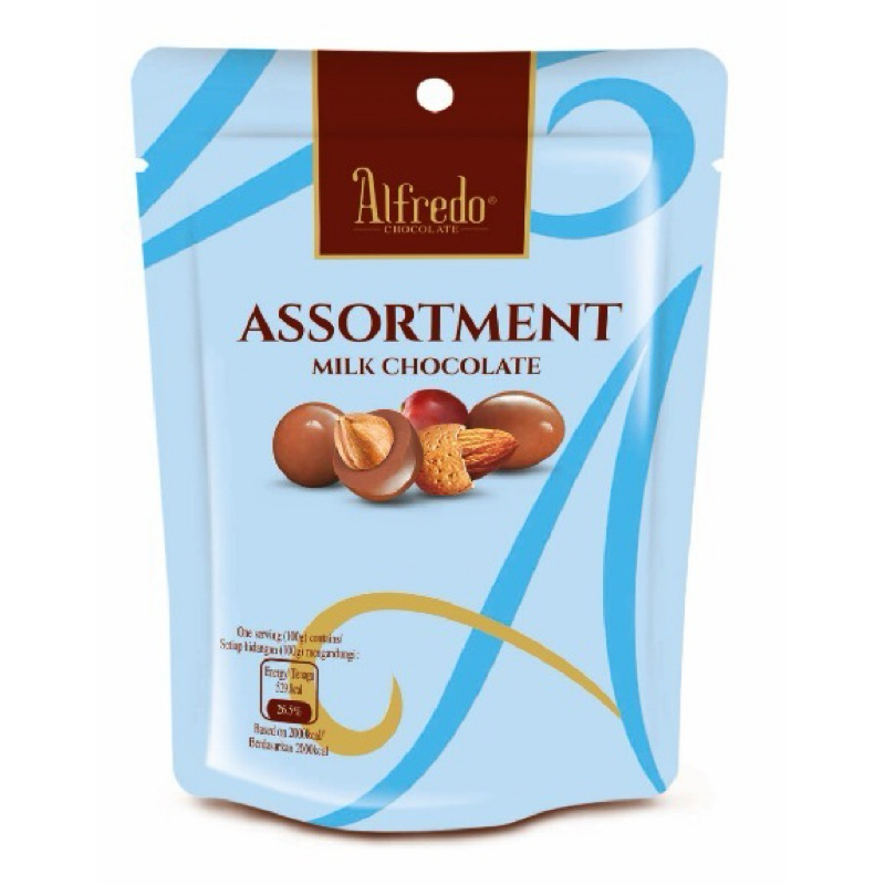 

Ay00! Alfredo Pouch 30g Coklat Almond Milk Assortment Milk Coklat Malaysia Coklat Alfredo Coklat